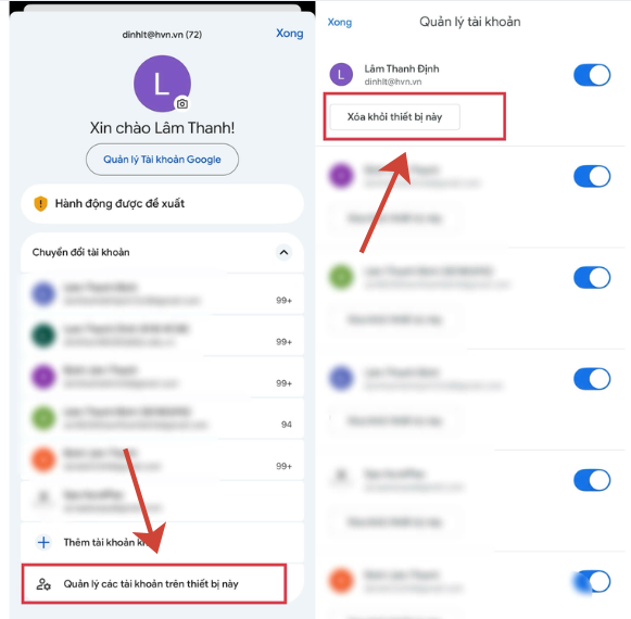 Cách xóa Email trên đt Iphone