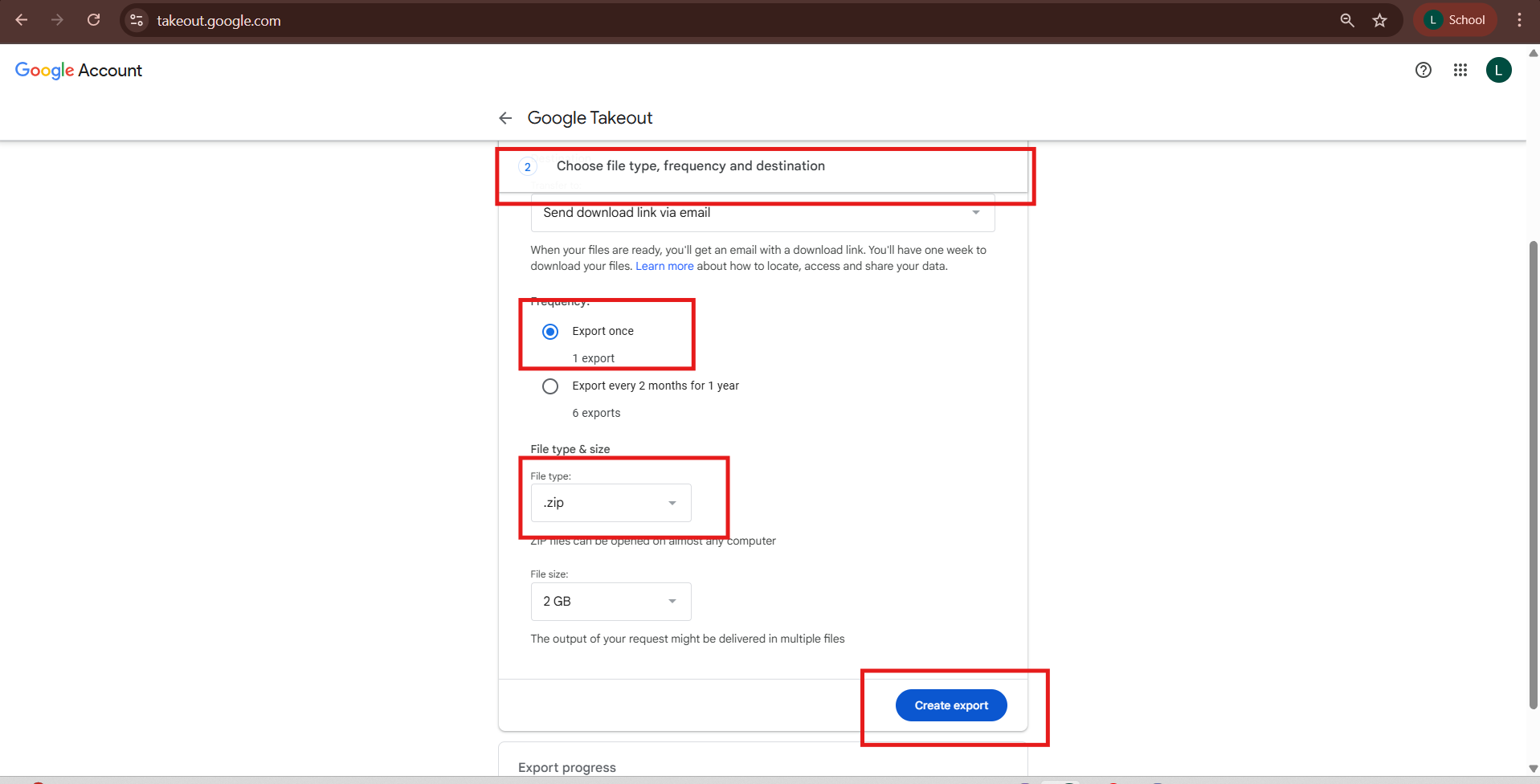 Dùng Google Takeout để sao lưu dữ liệu