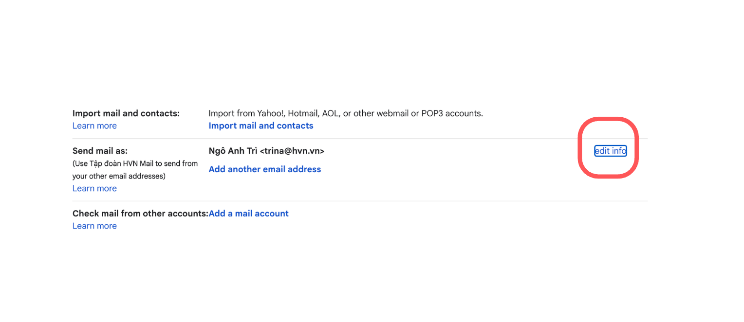 có đổi tên gmail được không