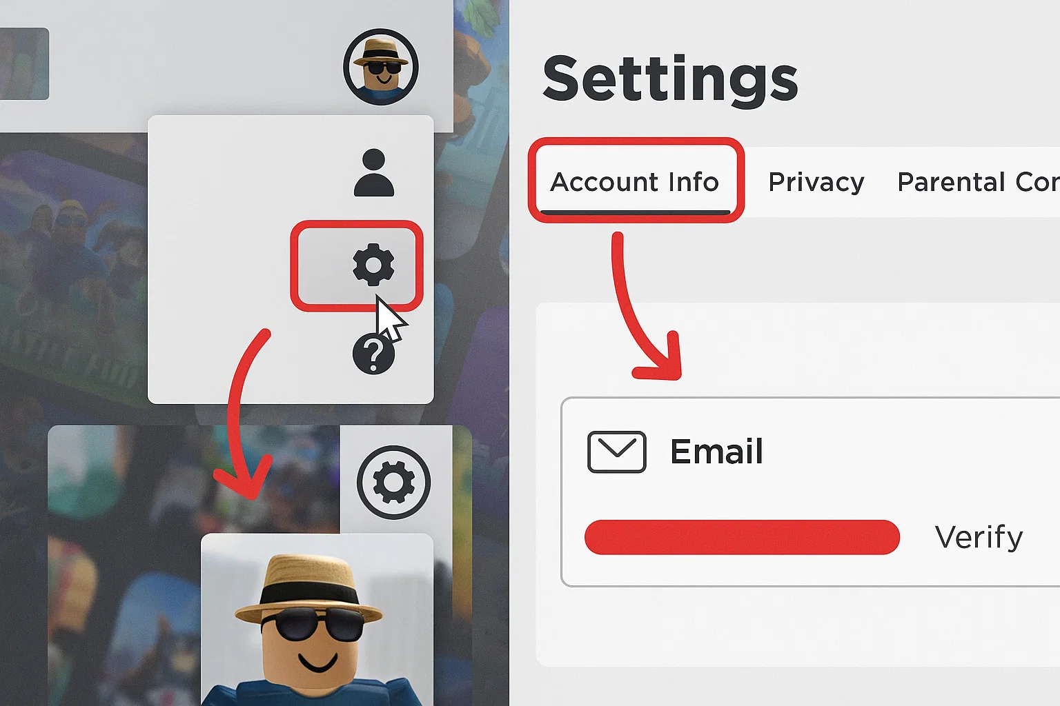 cách đổi email roblox