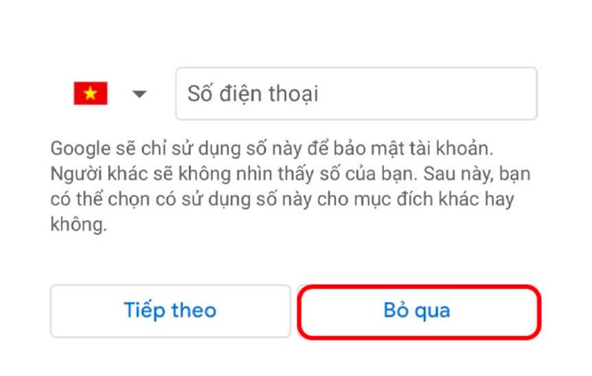 lập gmail không cần số điện thoại